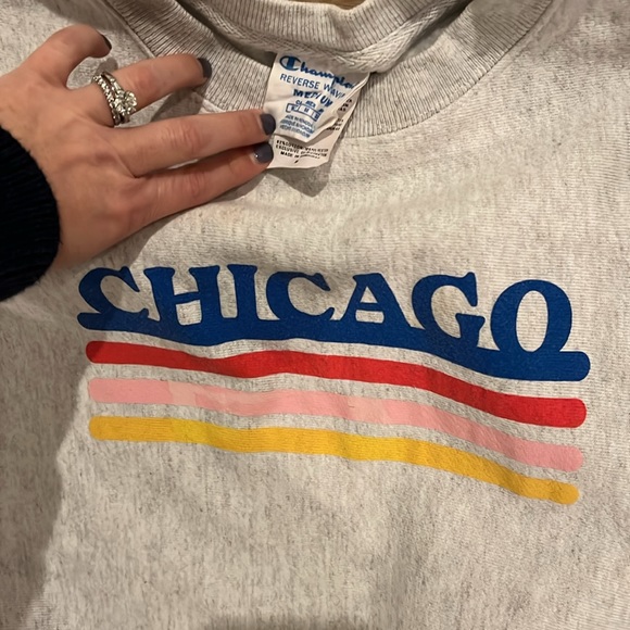 Alice & Wonder Champion “Chicago” retro oversized crewneck sweatshirt - Picture 5 of 6